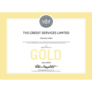 LEED V4.1 gold certification - TVS Credit