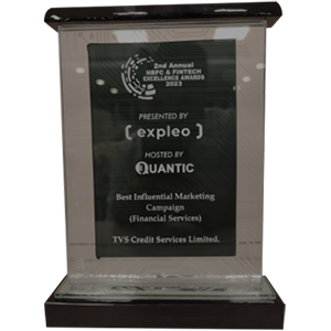 Best Influential marketing campaign award - TVS Credit